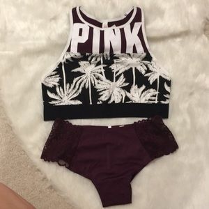 RARE Victoria's Secret pink bra and panty set